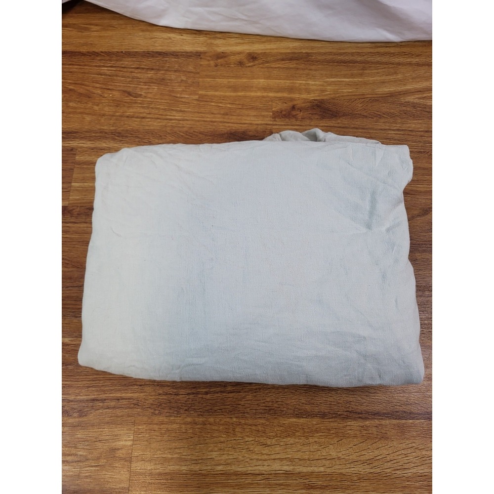 Cultiver 100% Linen Queen Flat Sheet Sand Beige
